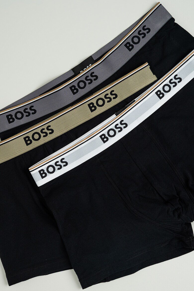 BOSS Боксерки с памук 3 чифта Черен