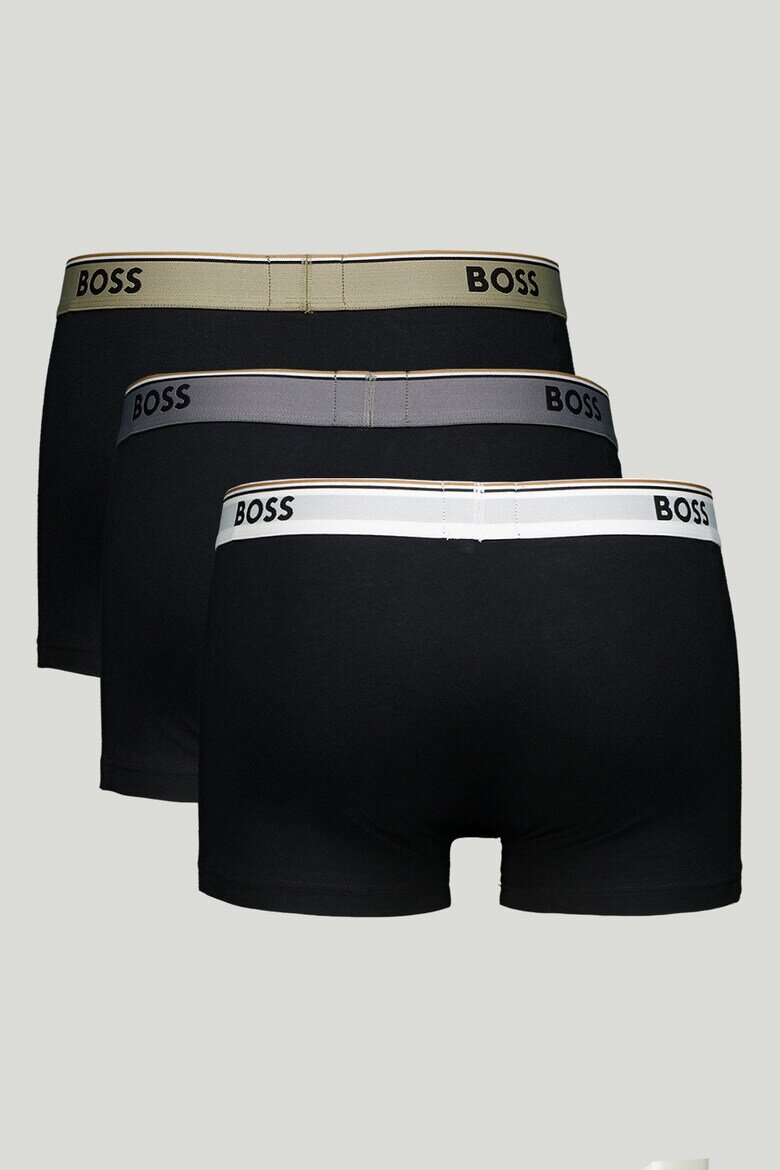 BOSS Боксерки с памук 3 чифта Черен
