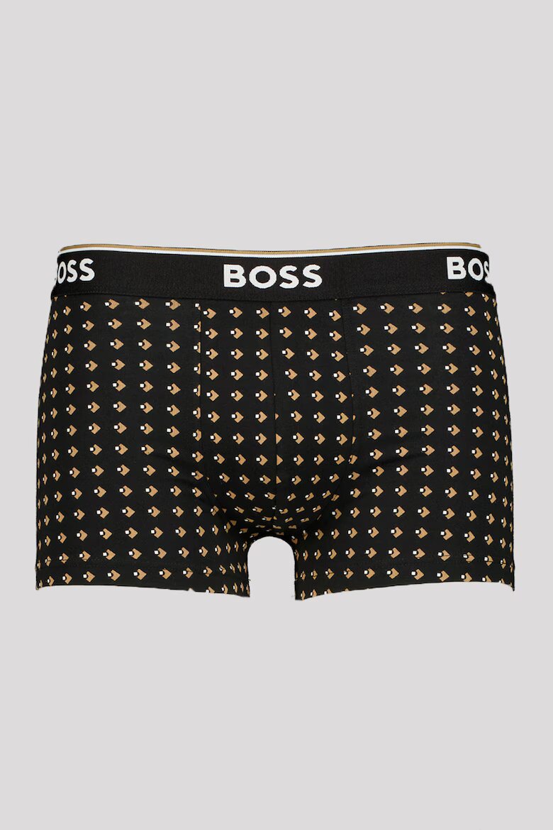 BOSS Боксерки с памук - 3 чифта Черен