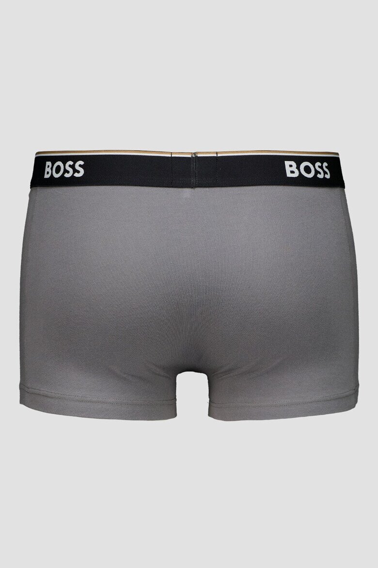 BOSS Боксерки с памук - 3 чифта Черен/Сив