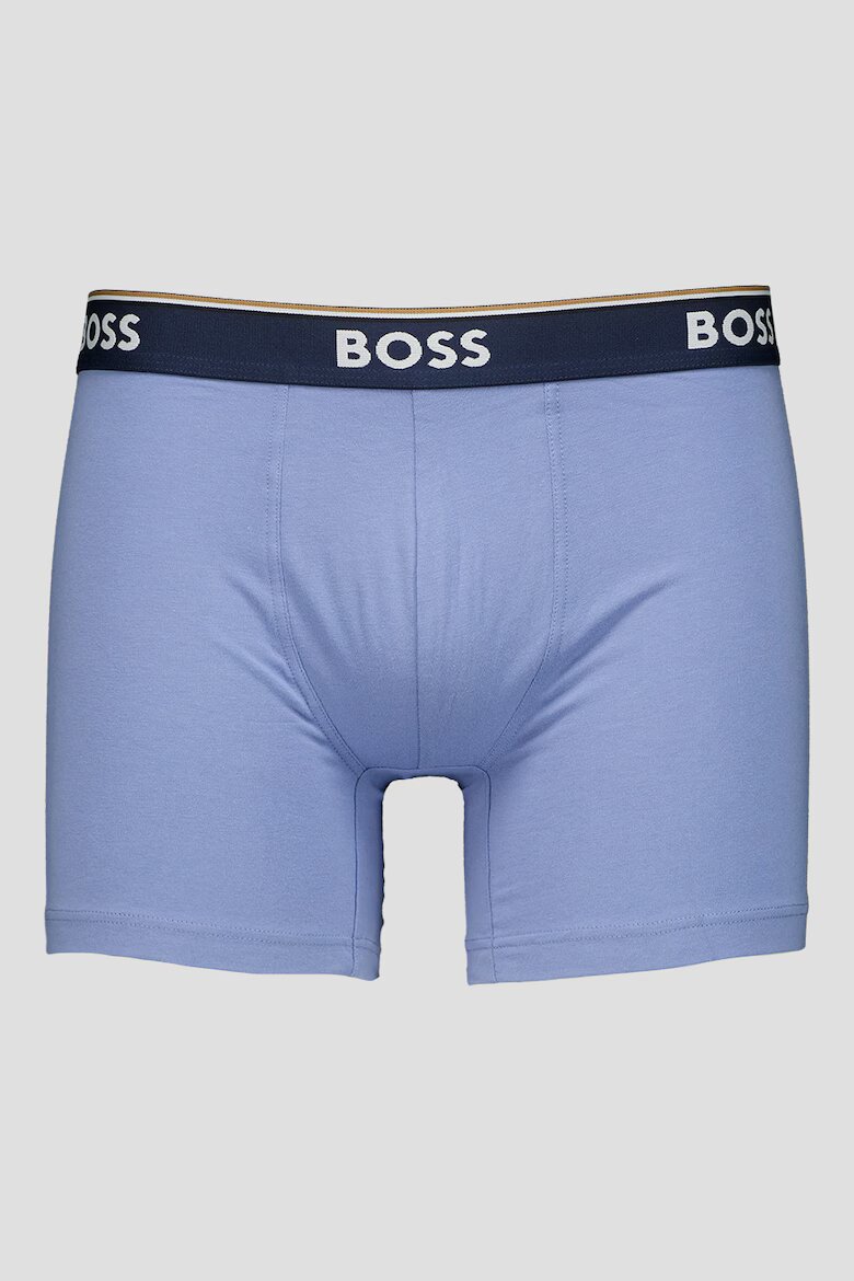 BOSS Боксерки с памук - 3 чифта Син
