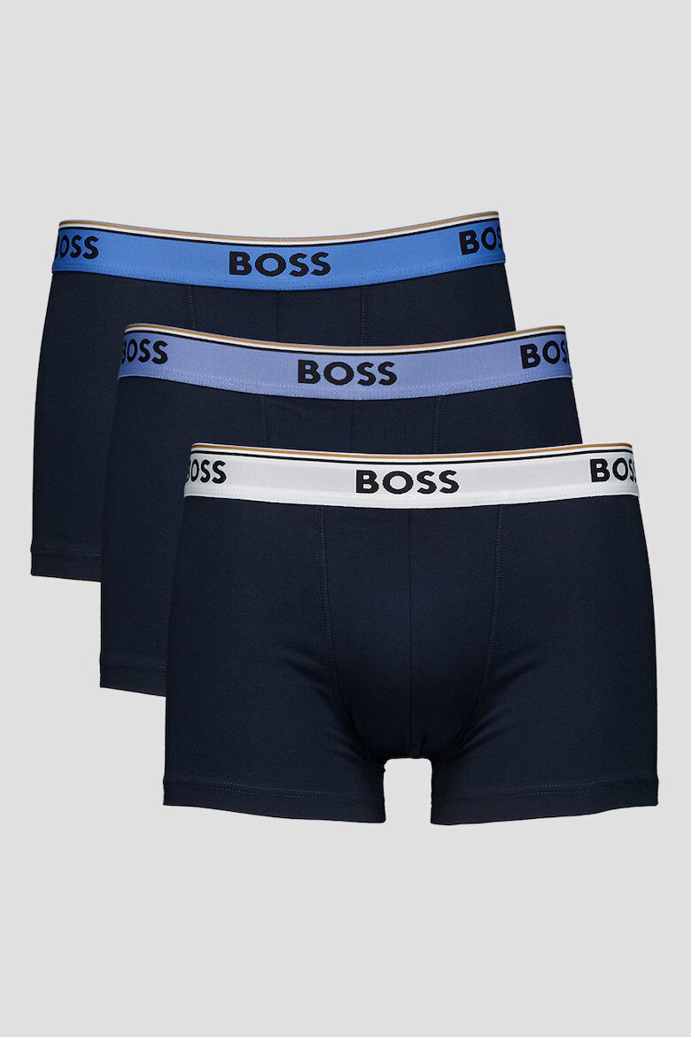 BOSS Боксерки с памук - 3 чифта Тъмносин