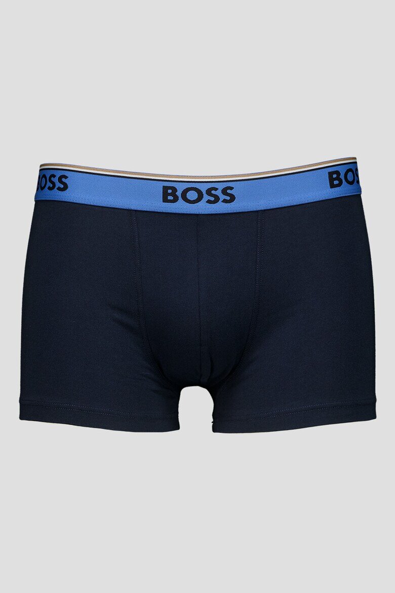 BOSS Боксерки с памук - 3 чифта Тъмносин