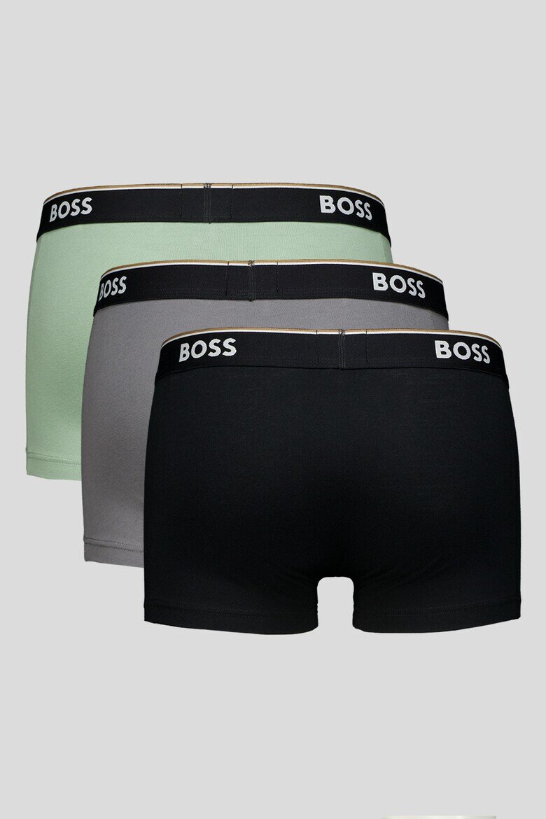 BOSS Боксерки с памук - 3 чифта Зелен/Черен/Сив