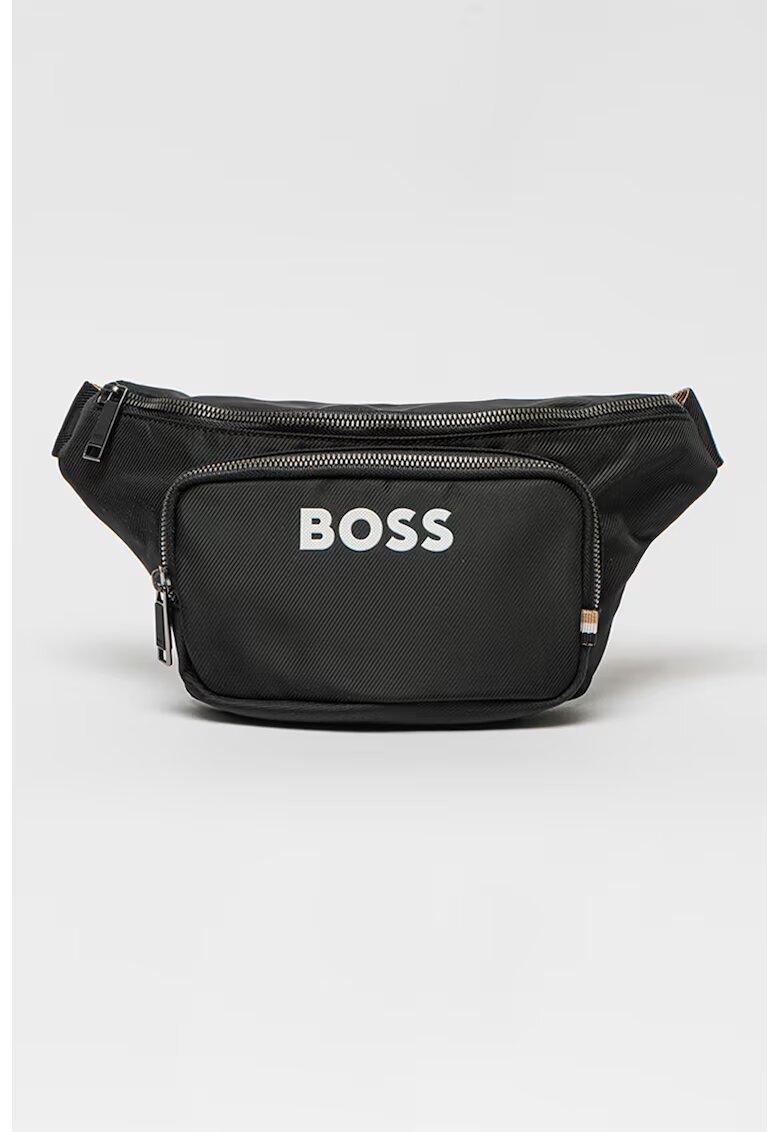 BOSS Чанта за кръста Catch с релефно лого - Бял/Черен
