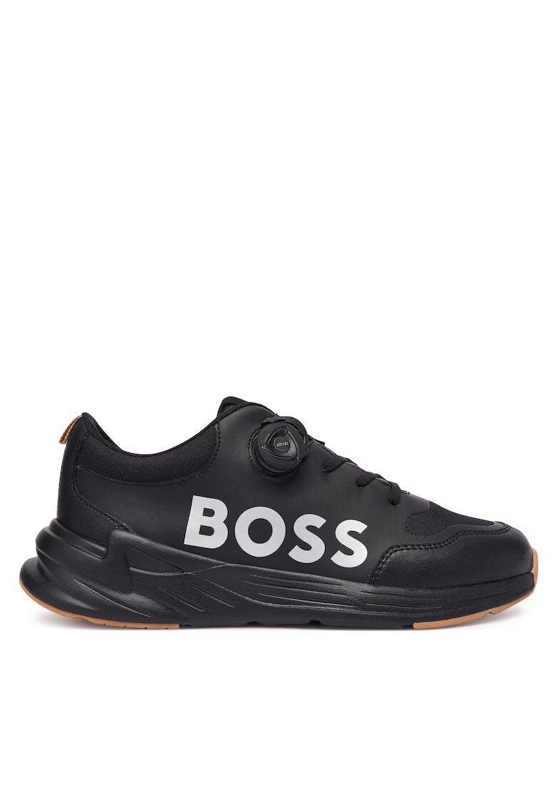BOSS Детски кецове - момчета - черни - текстил