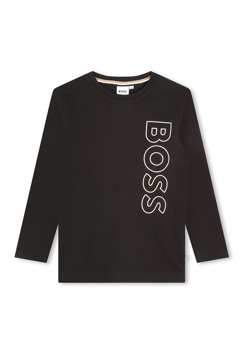 BOSS Kidswear Блуза с лого - Бял/Черен