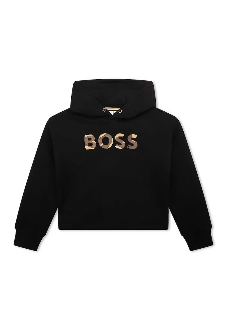 BOSS Kidswear BOSS - Худи с лого - Златист/Черен