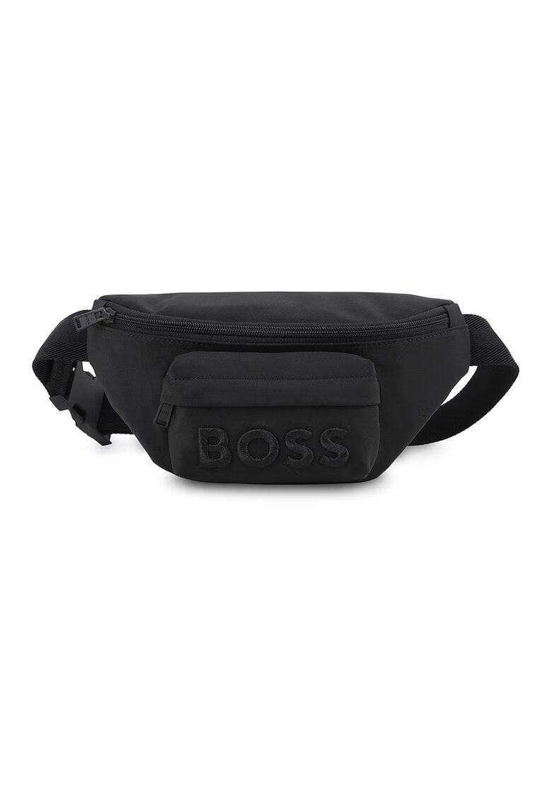 BOSS Kidswear Чанта за кръста с релефно лого - Черен