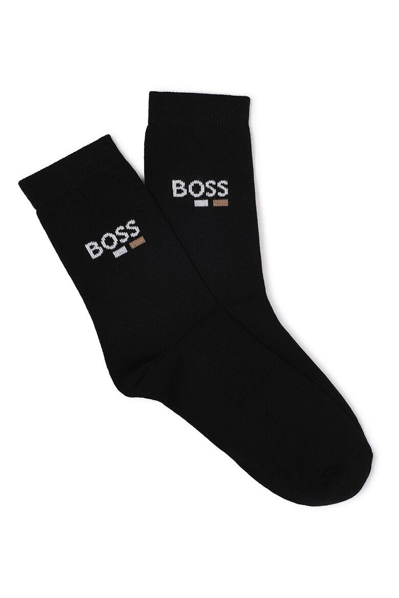 BOSS Kidswear Дълги чорапи 2 чифта Черен