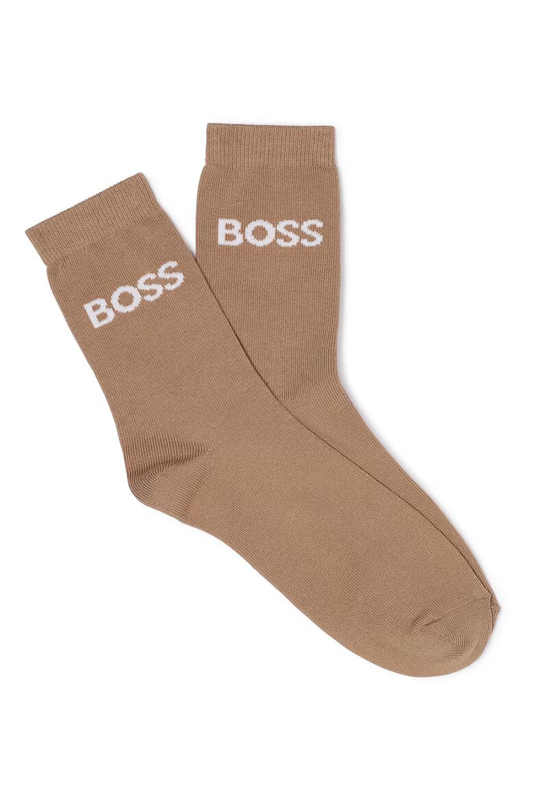 BOSS Kidswear Дълги чорапи 3 чифта Бял/Черен/Светлокафяв