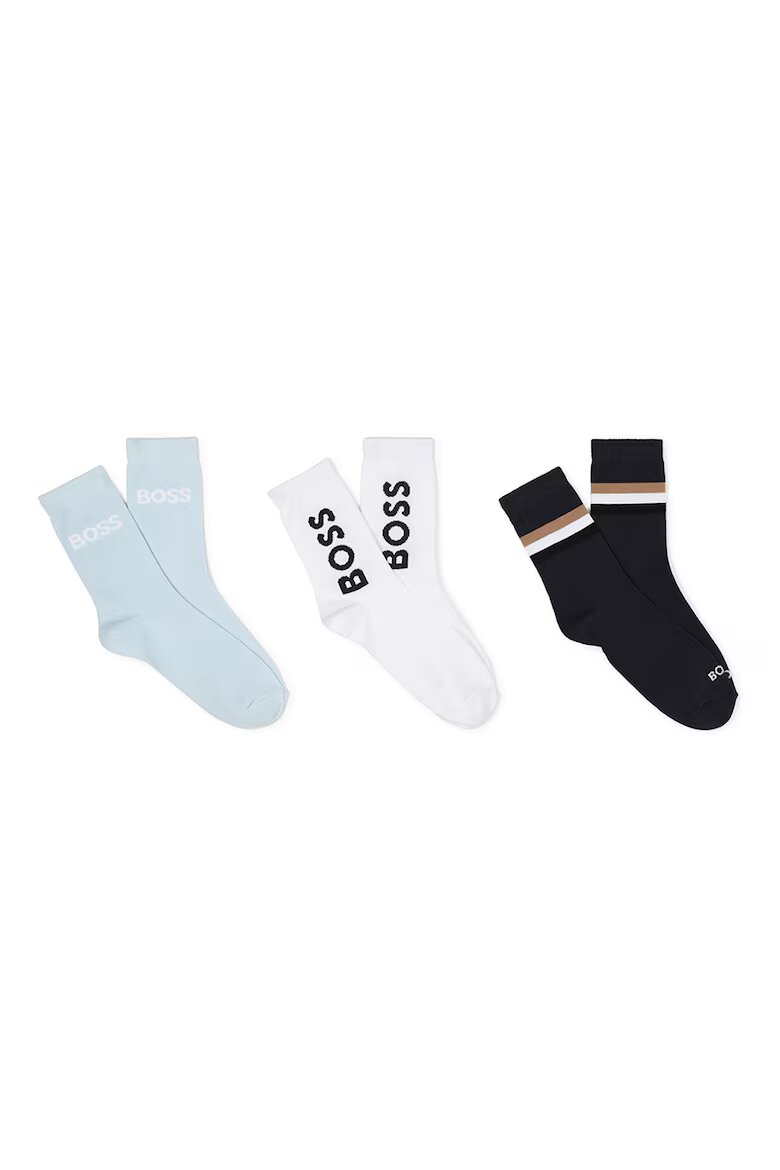 BOSS Kidswear Дълги чорапи 3 чифта Черен
