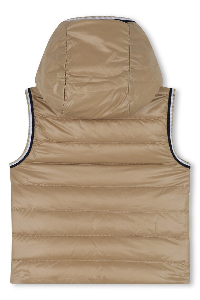 BOSS Kidswear Двулицев елек с пухена вата Бежов/Крем