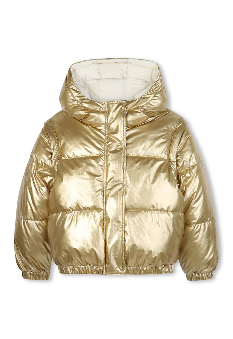 BOSS Kidswear Двулицево зимно яке - Златист/Слонова кост
