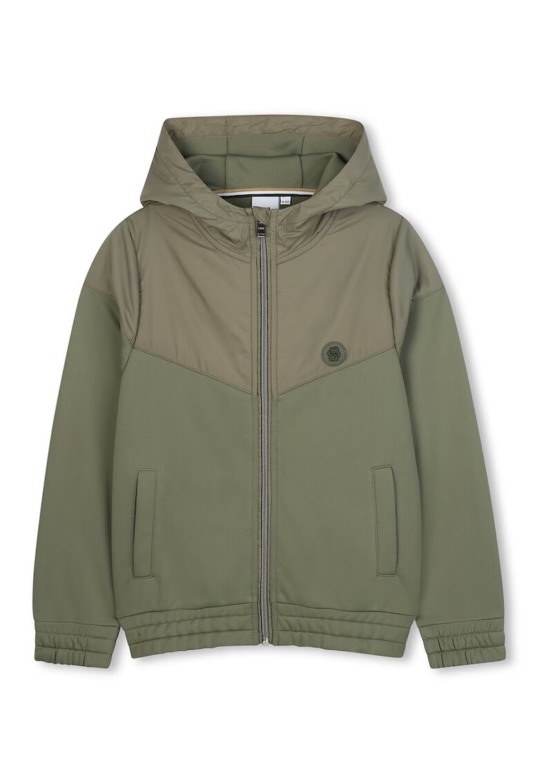BOSS Kidswear Худи със скосени джобове и цип