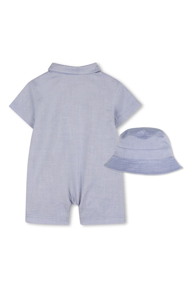 BOSS Kidswear Къс гащеризон с шапка Лавандула