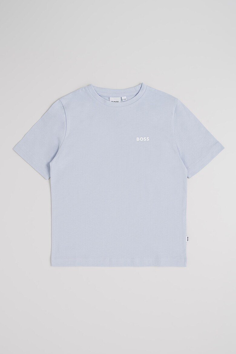 BOSS Kidswear Памучни тениски с лого 2 броя Бял/Пастелносин