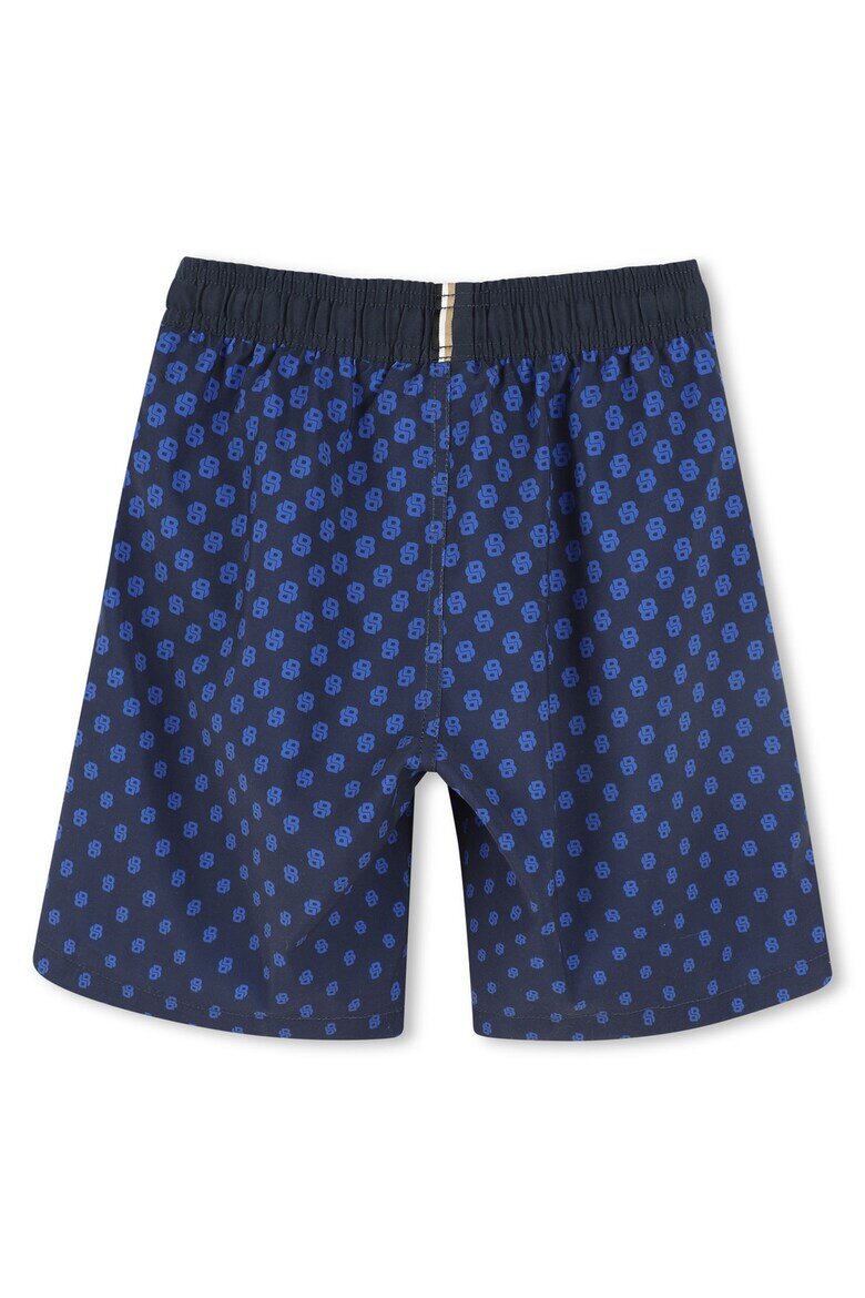 BOSS Kidswear Плувни шорти с шарка Тъмносин