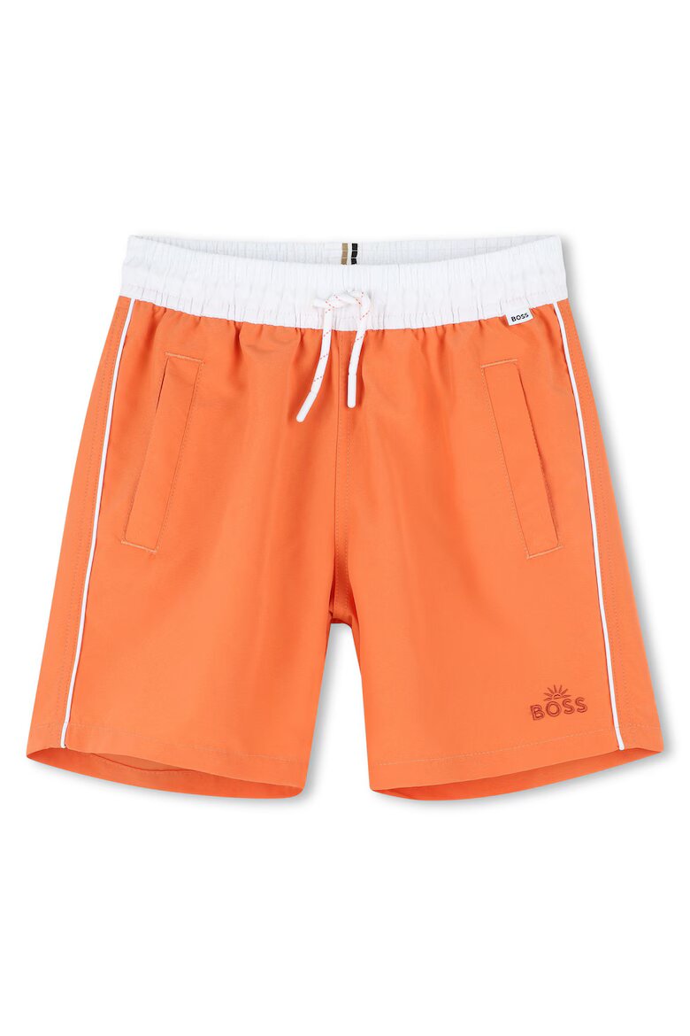 BOSS Kidswear Плувни шорти със странични джобове Оранжев