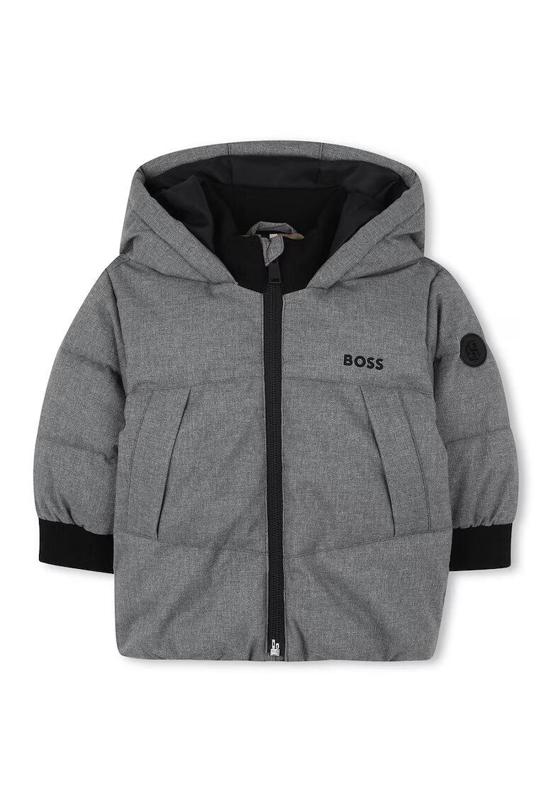 BOSS Kidswear Подплатен зимно яке с качулка
