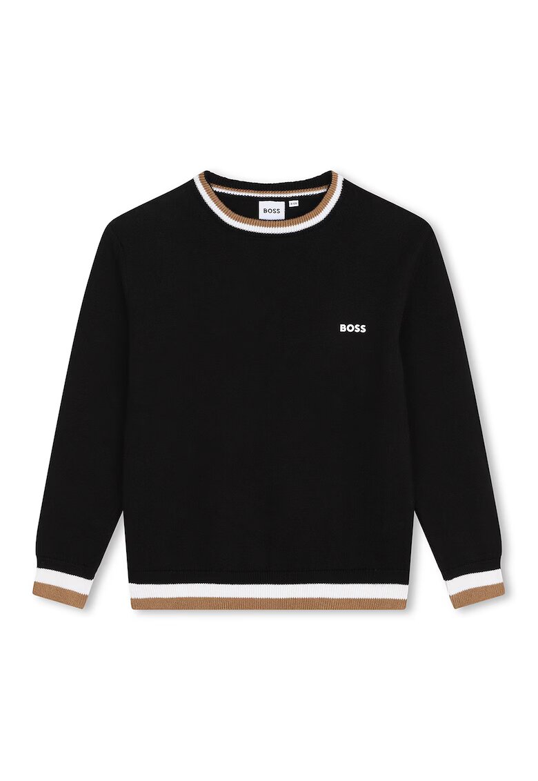 BOSS Kidswear Пуловер с памук и вълна