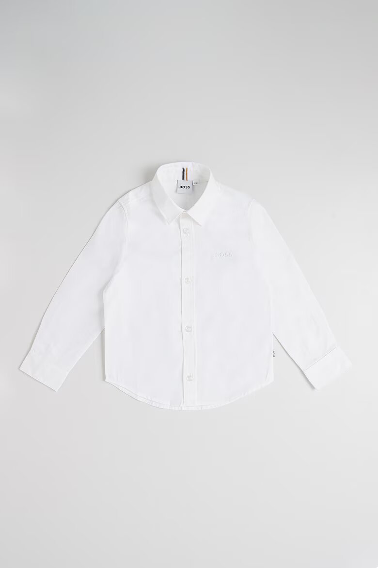 BOSS Kidswear Риза с дълги ръкави Бял