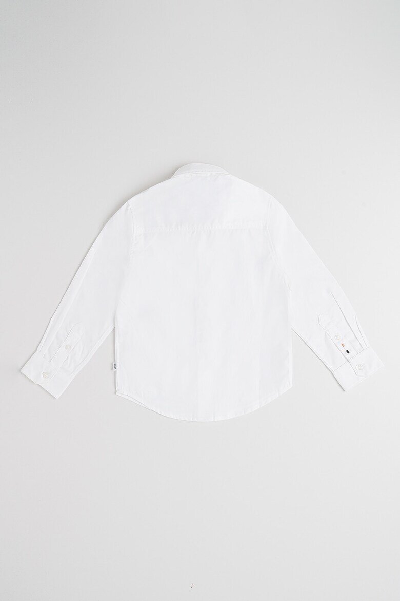 BOSS Kidswear Риза с дълги ръкави Бял