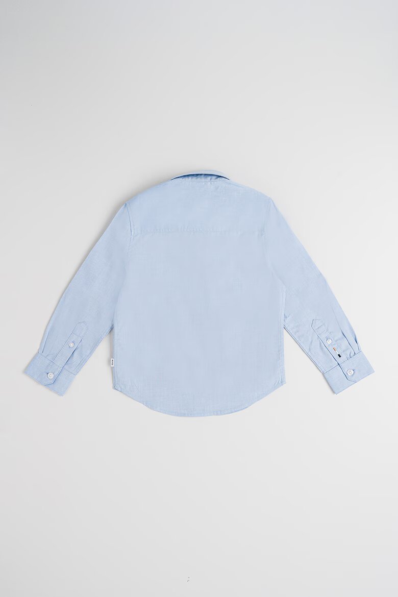 BOSS Kidswear Риза с дълги ръкави Светлосин