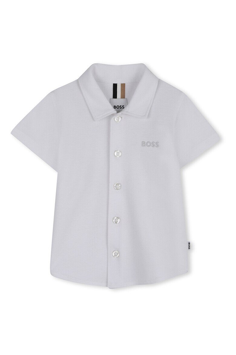 BOSS Kidswear Риза с къси ръкави Бял