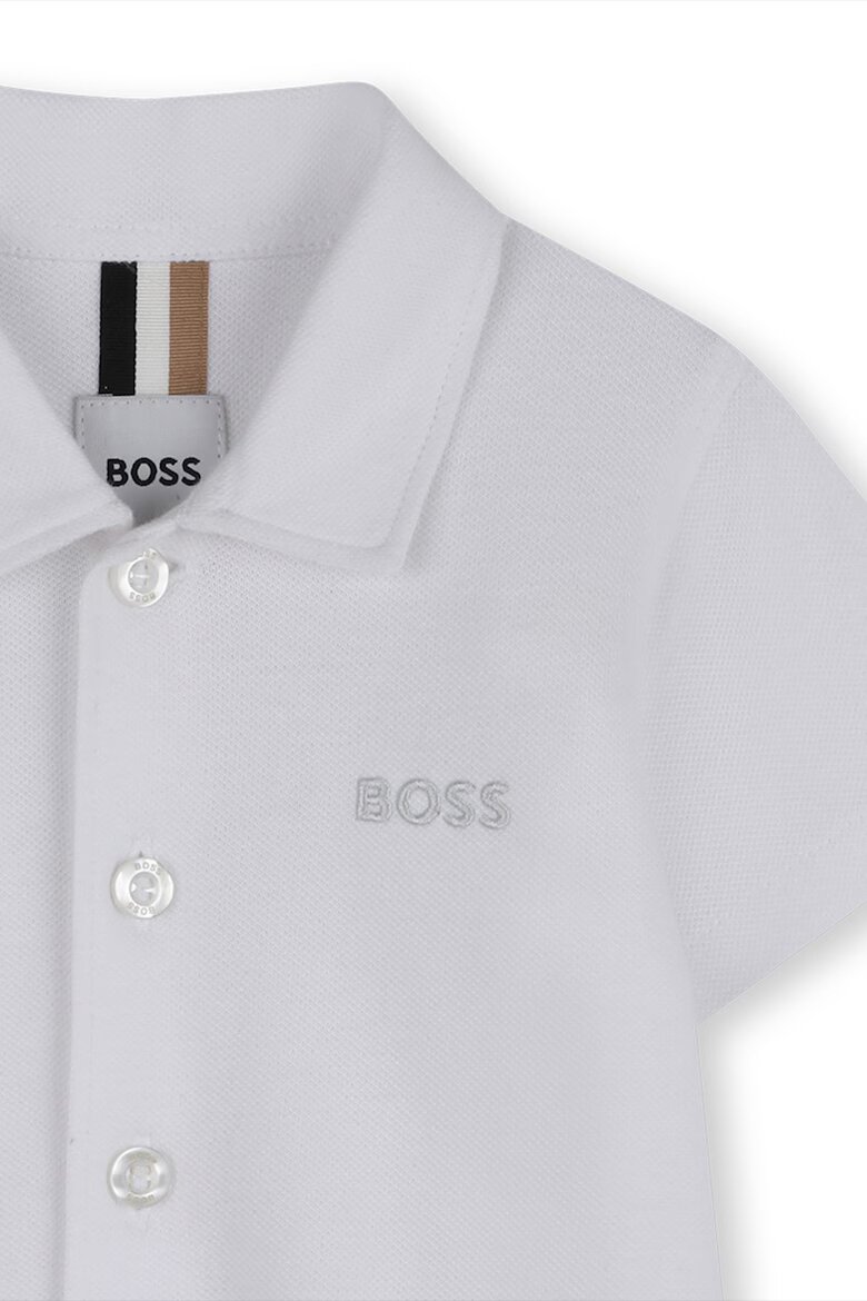 BOSS Kidswear Риза с къси ръкави Бял