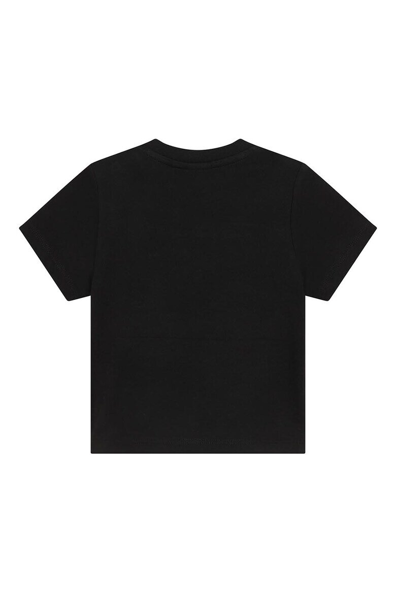 BOSS Kidswear Тениска с контрастно лого Бял/Черен