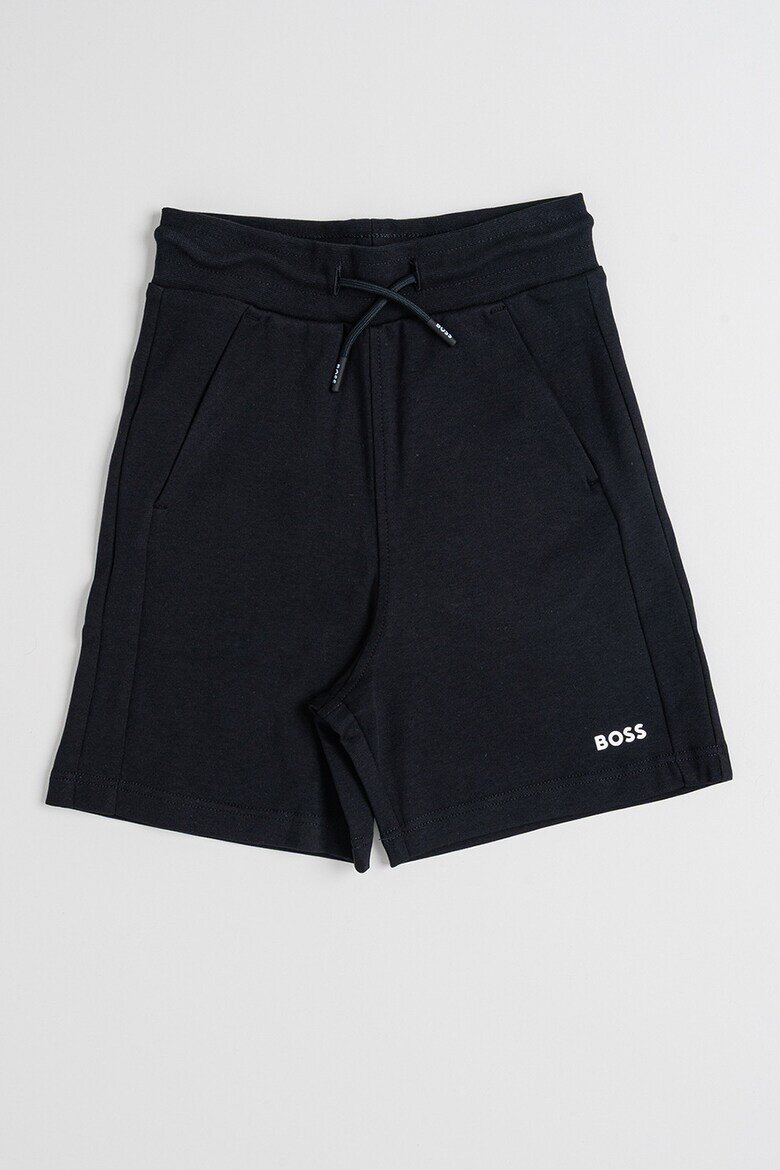 BOSS Kidswear Тениска с яка и шорти с връзка Бял/Черен