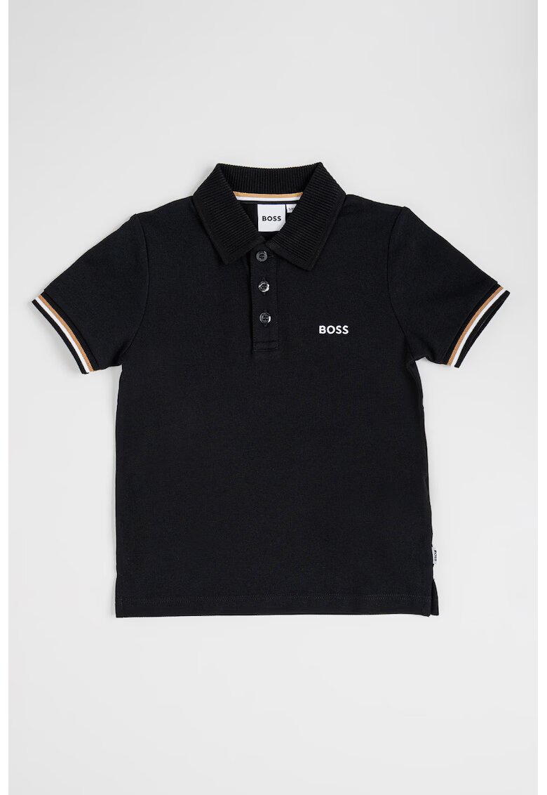 BOSS Kidswear Tениска с яка с копчета