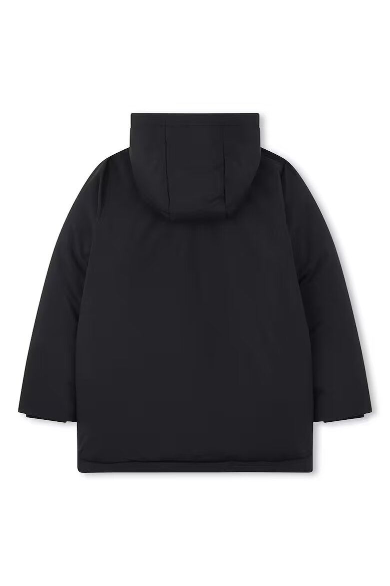 BOSS Kidswear Зимно яке с качулка и цип Черен