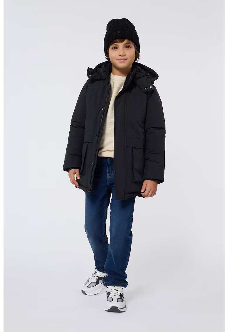 BOSS Kidswear Зимно яке с качулка и цип