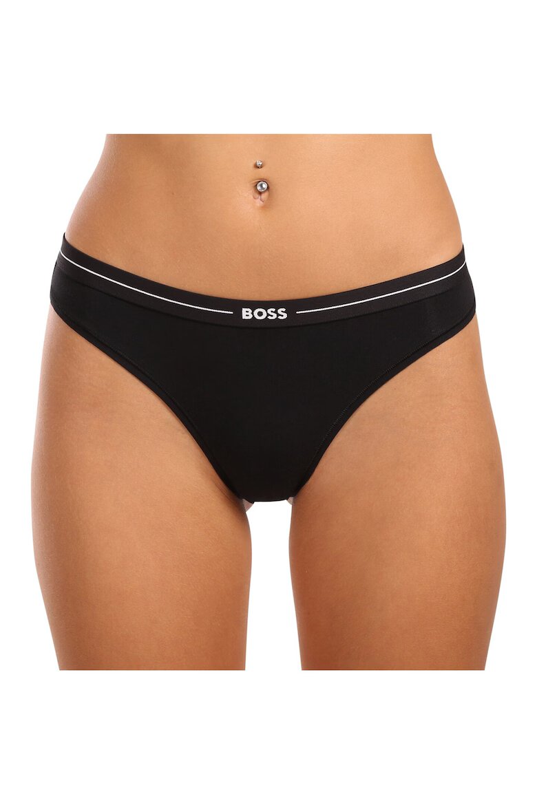 BOSS Комплект от 3 дамски бикини Удобен Памук Бял/Черен