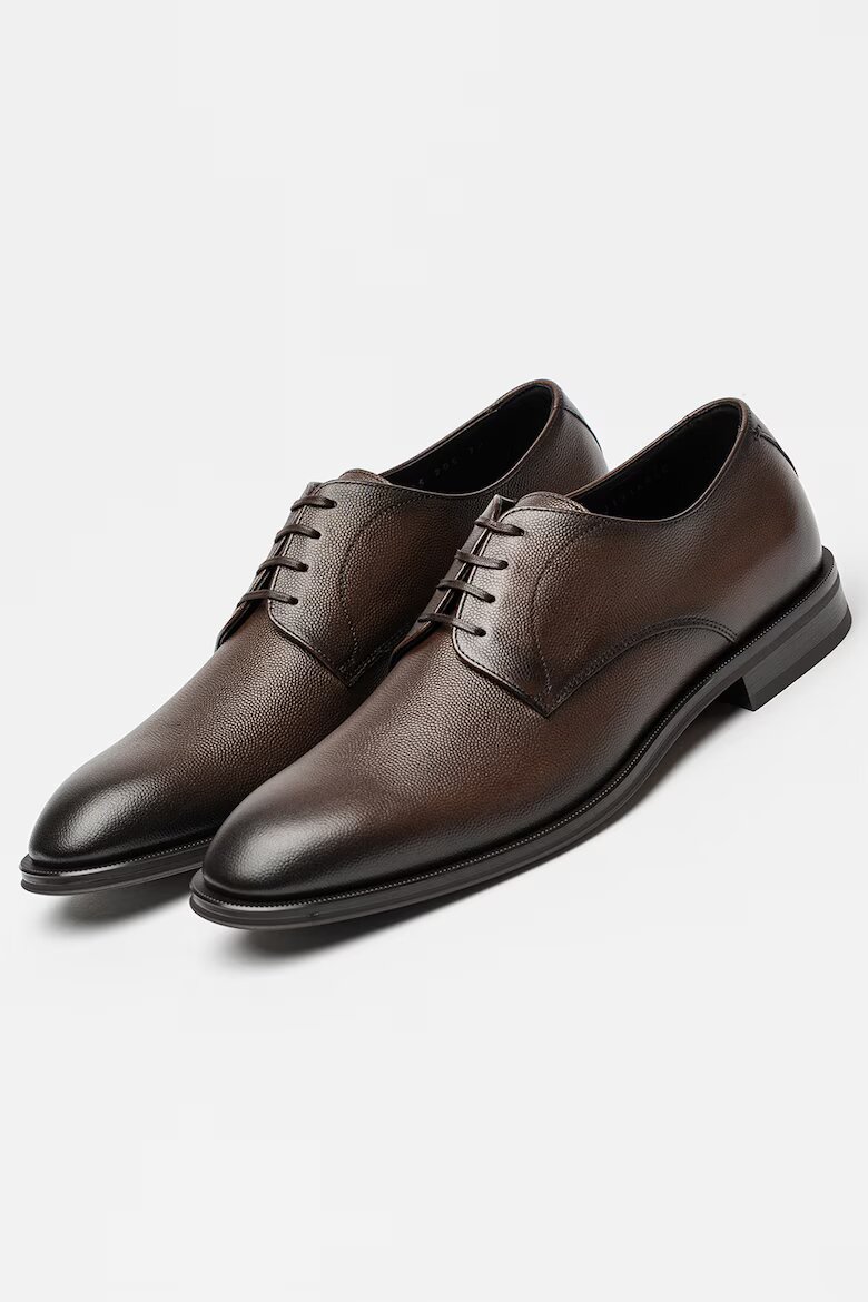 BOSS Кожени обувки Derek Derby Тъмнокафяв