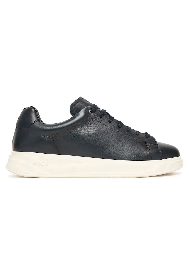 BOSS Мъжки кецове модел Dark Blue 401 - естествена кожа