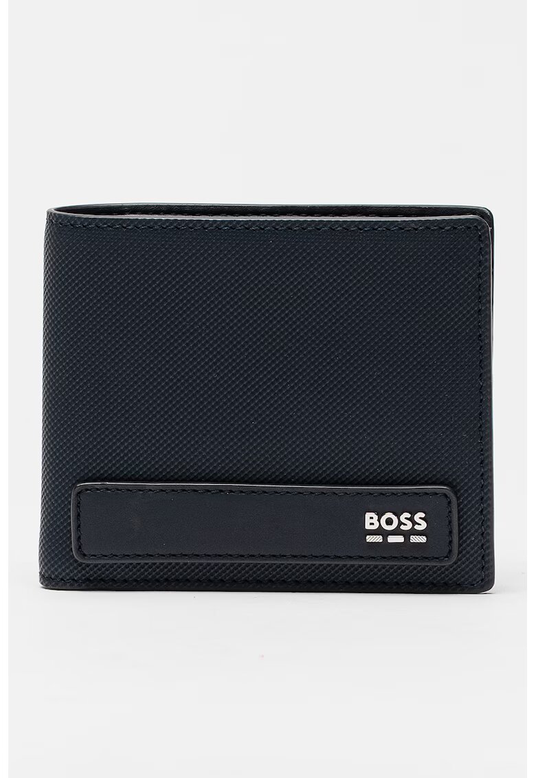 BOSS Портфейл Jinko от еко кожа с двойно прегъване - Тъмносин