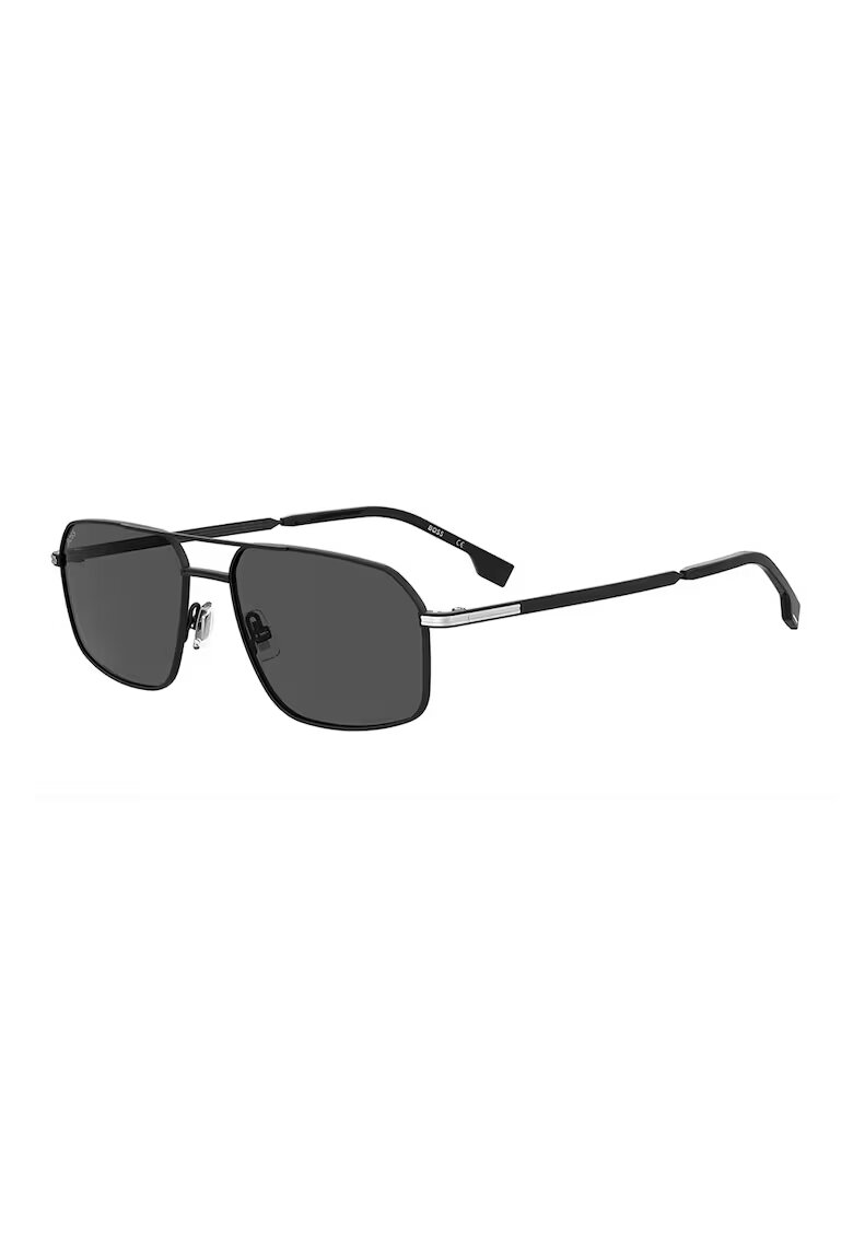 BOSS Слънчеви очила Aviator с лого - Черен/Сребрист