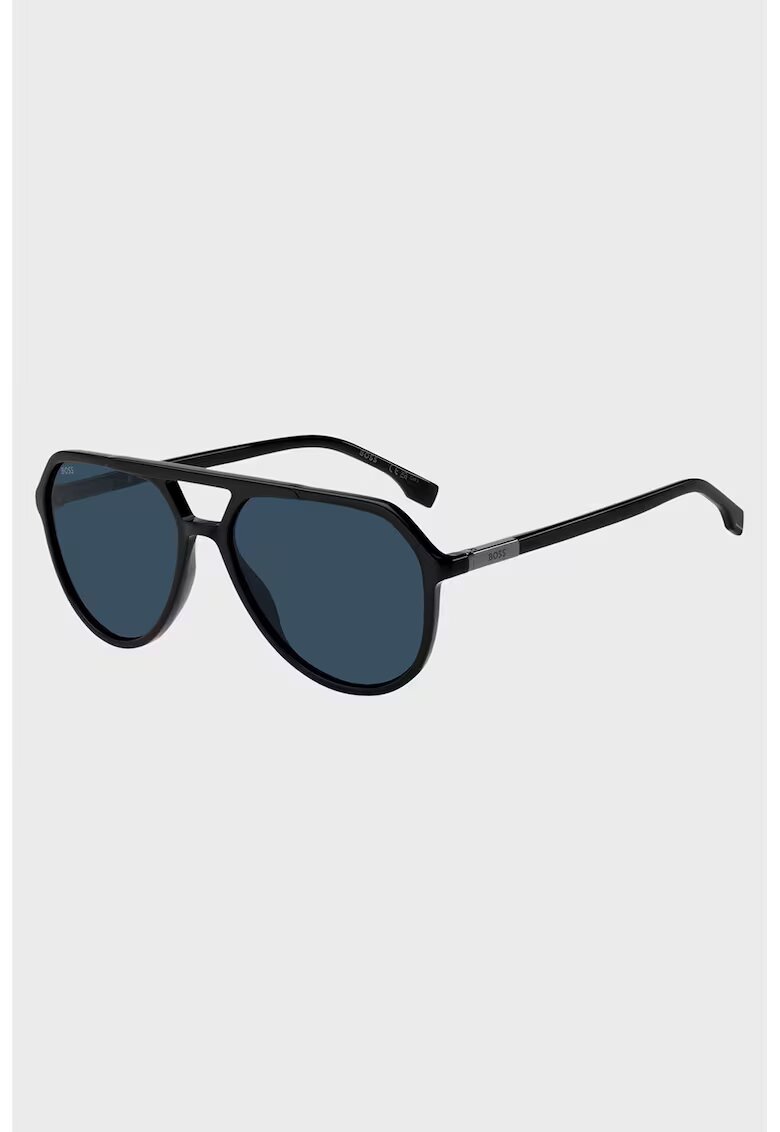 BOSS Слънчеви очила Aviator с лого - Черен/Сребрист