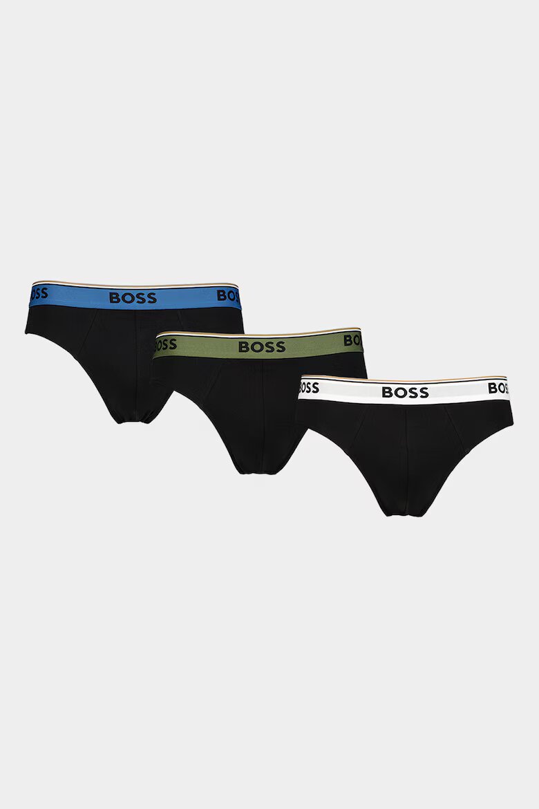 BOSS Слипове с памук - 3 чифта Черен