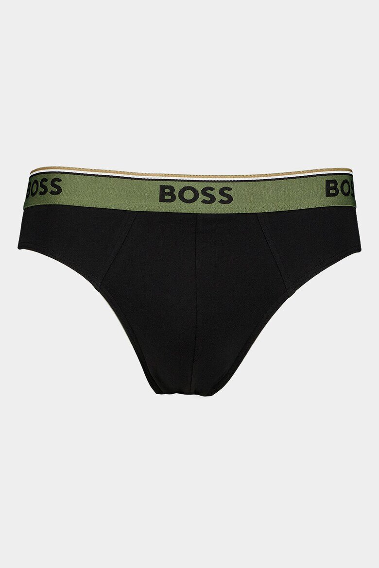 BOSS Слипове с памук - 3 чифта Черен