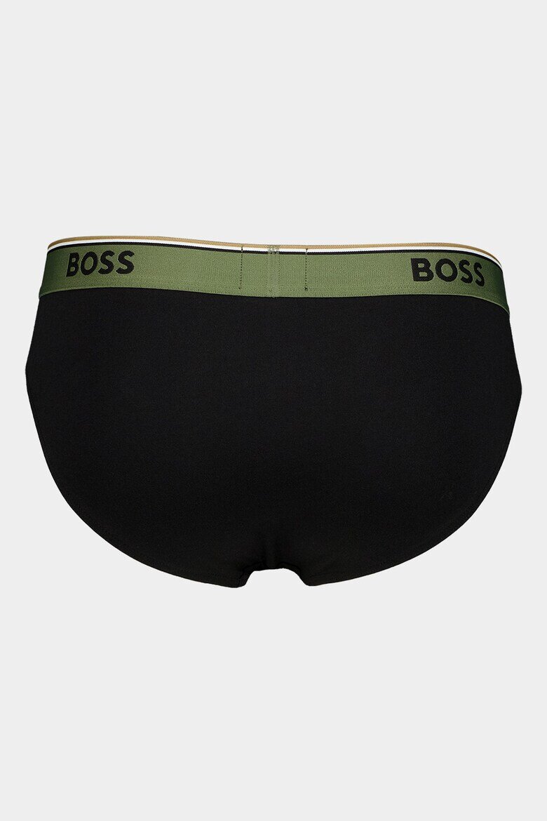BOSS Слипове с памук - 3 чифта Черен