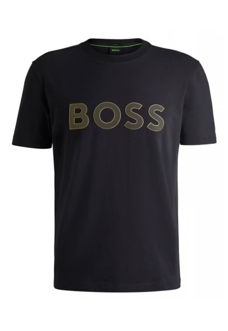 BOSS Тениска ATHLEISURE - стандартна кройка - синя - памук-еластан