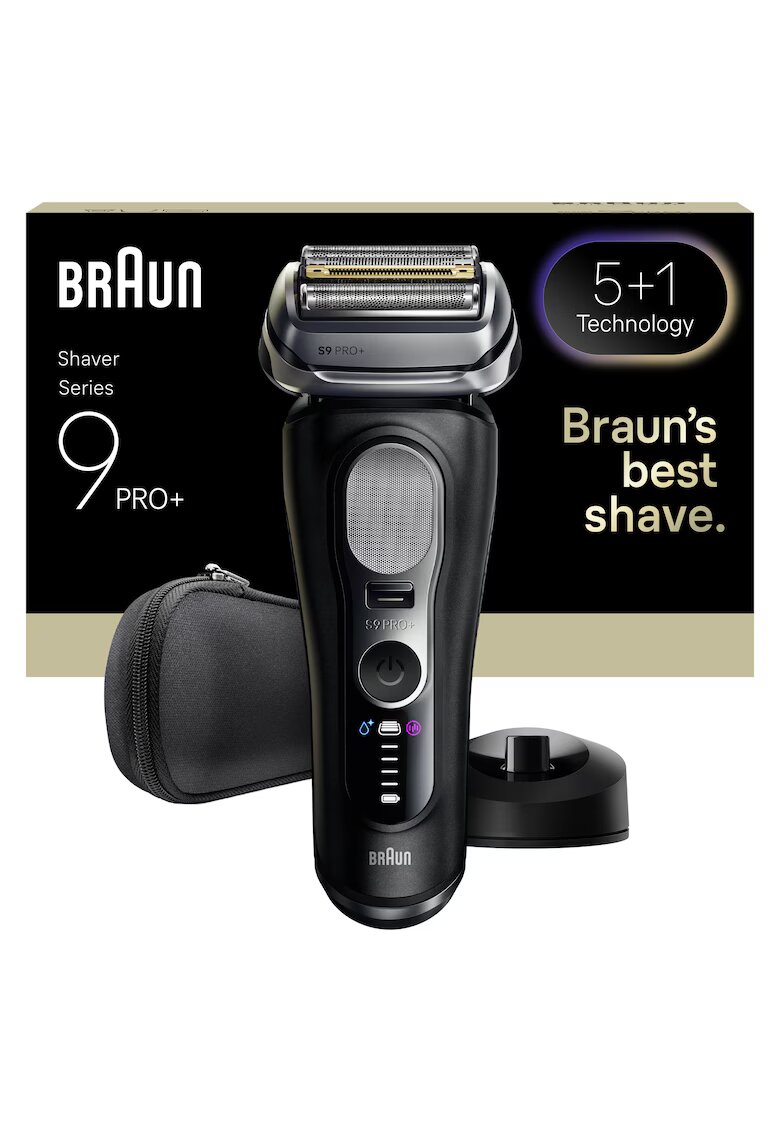Braun Електрическа самобръсначка Series 9 PRO+ 9610S - 5+1 ултратънки прецизни ножчета - Pro Sensoadapt - до 60 минути автономност - докинг станция за зареждане ...