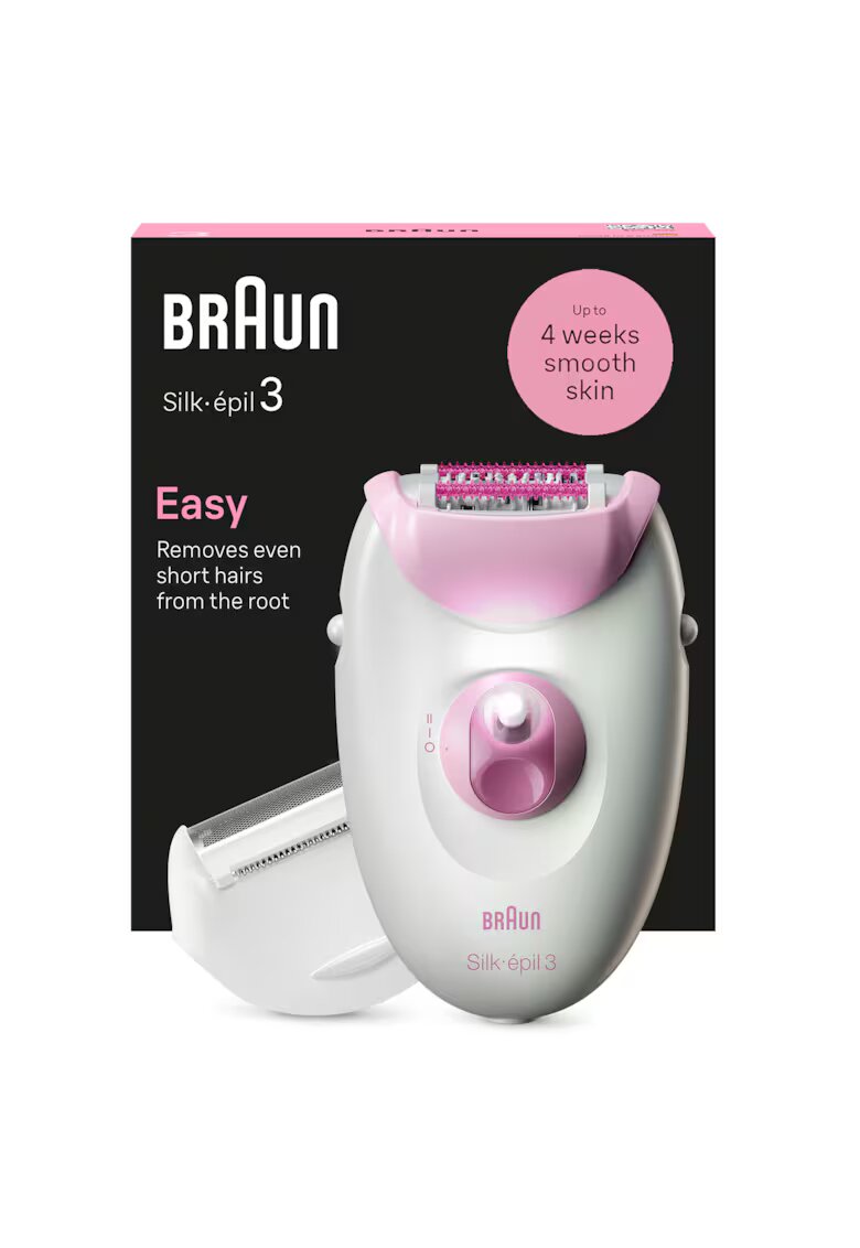 Braun Епилатор Silk-epil 3 - Тъмнорозов