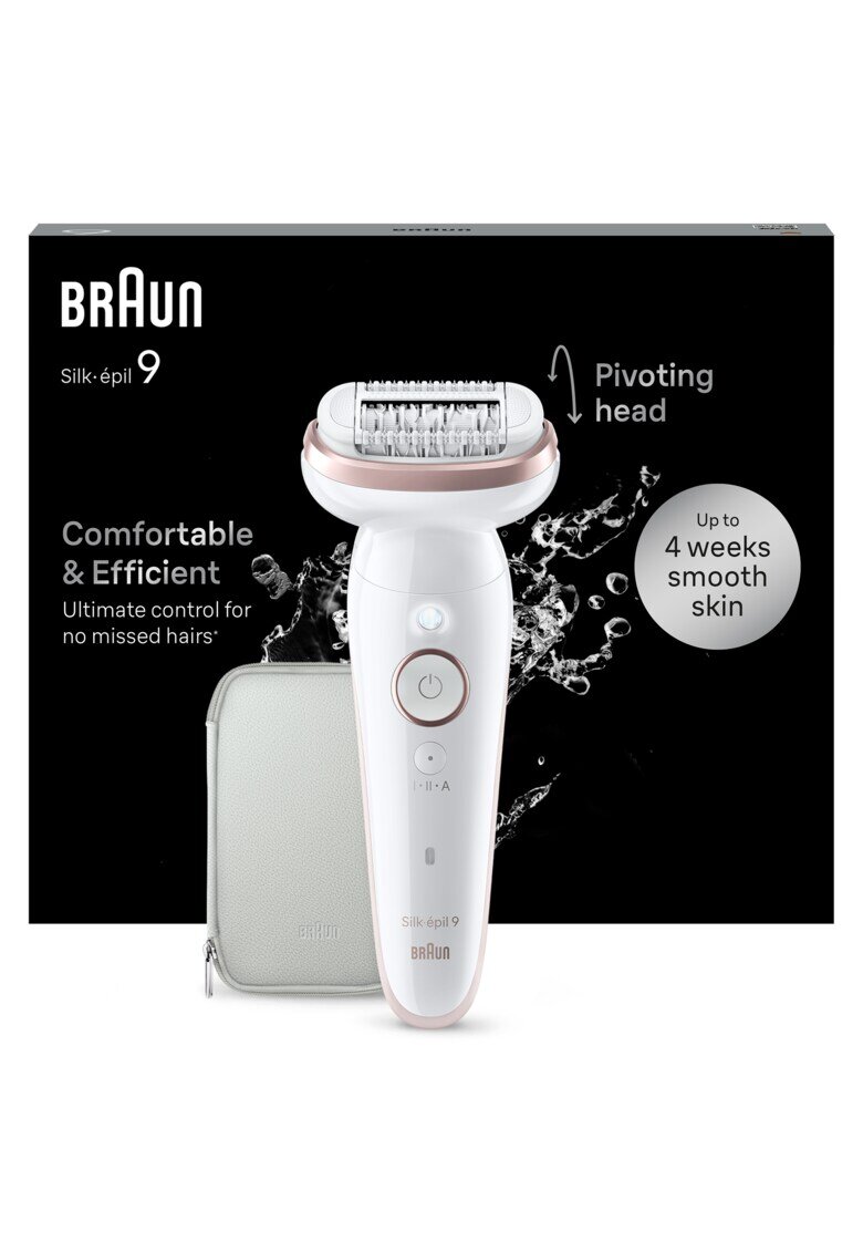 Braun Епилатор Silk-epil 9 - Бял/Розово