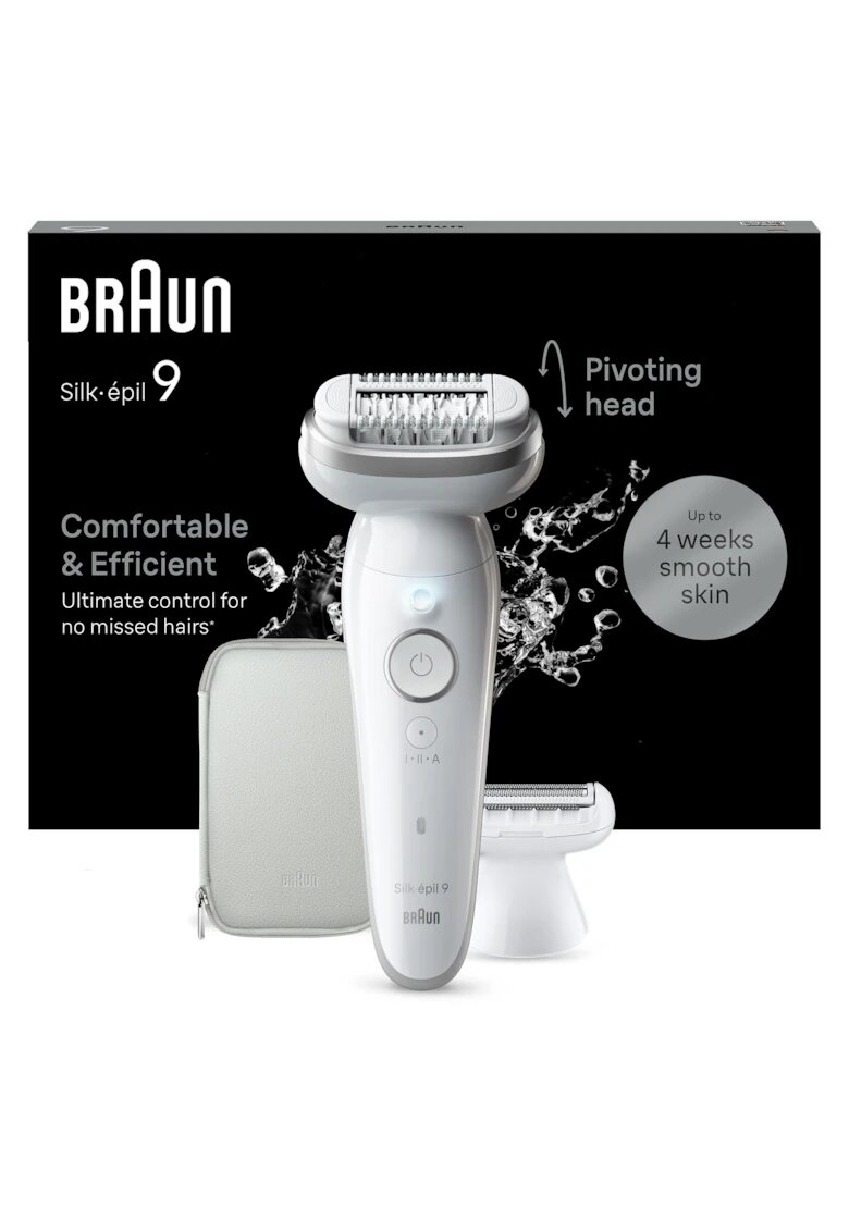 Braun Епилатор Silk-epil 9 - Бял/Сребрист