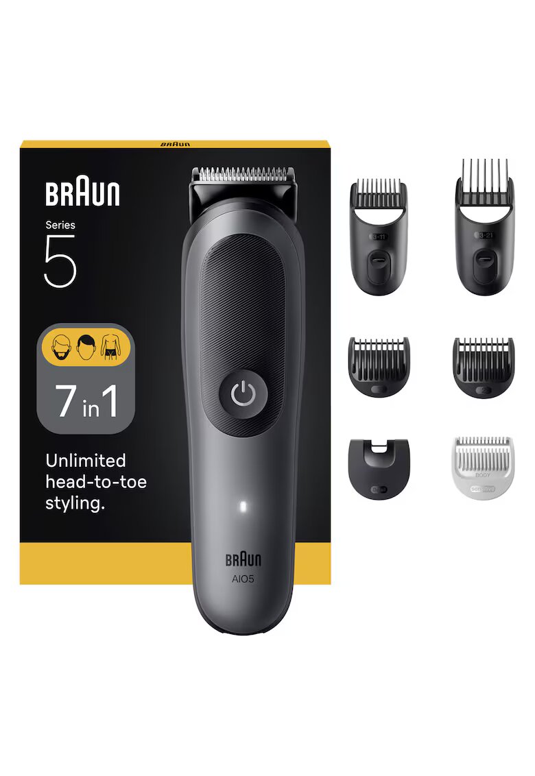 Braun Многофункционален тример All-in-One Series 5 AIO5520 - 7 в 1 - Черен/Сив